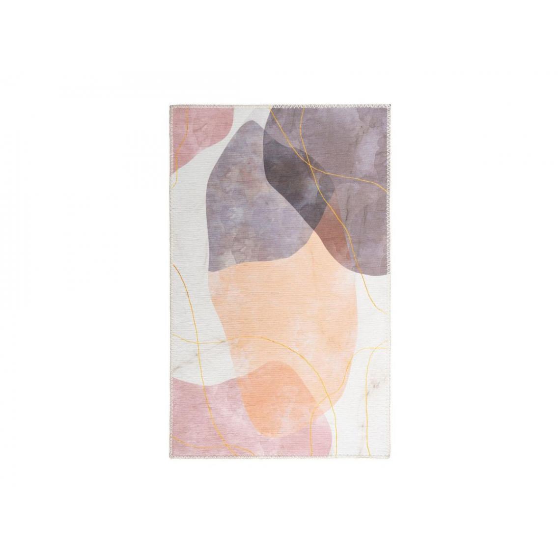 Bobochic - BOBOCHIC Tapis poil court rectangulaire HUNA motif graphique multicolor Multicolore 80x150 - Tapis