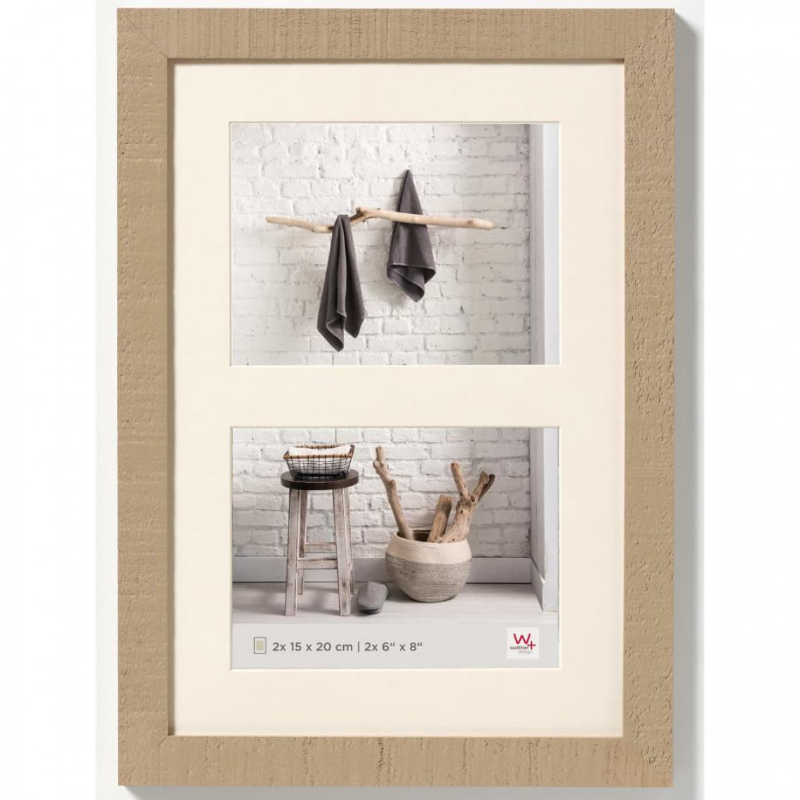 Walther - Walther Design Cadre photo Home 2x15x20 cm Marron - Cadres, pêle-mêle