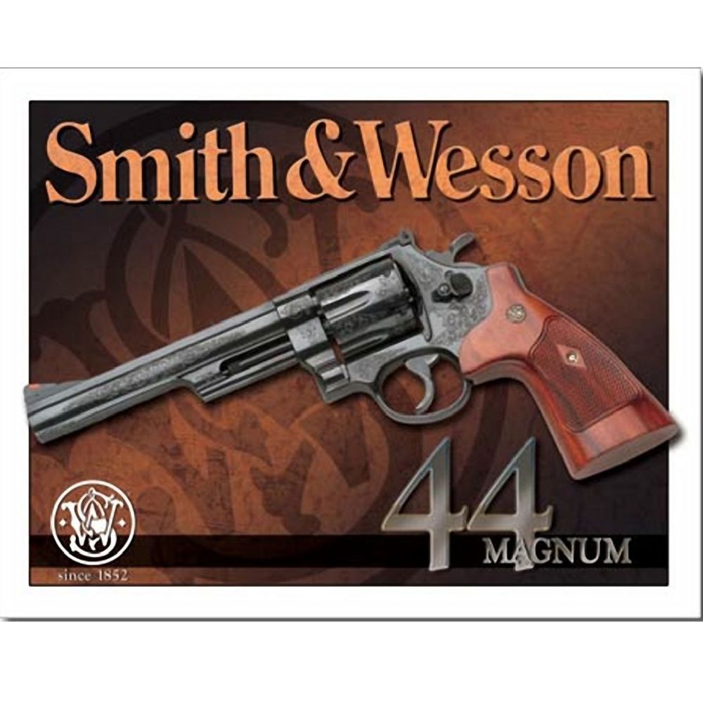 Amadeus - Plaque métallique 44 magnum Smith and Wesson 40.5 x 31.5 cm - Cadres, pêle-mêle