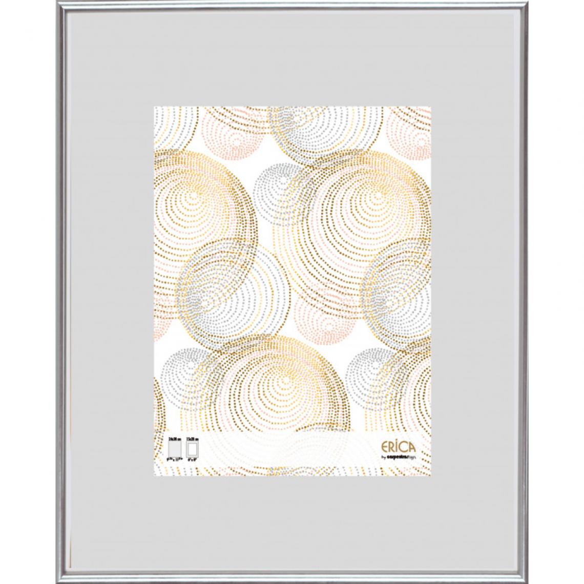 Ac-Deco - Cadre photo en plastique - Erica - 30 x 40 cm - Argent - Cadres, pêle-mêle