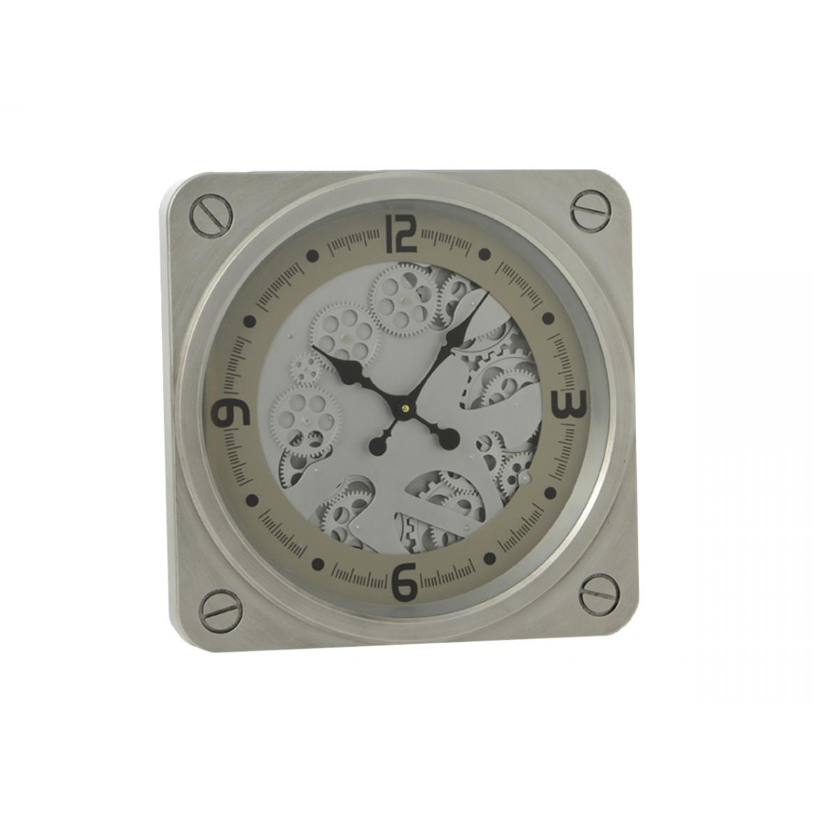 Amadeus - Horloge carrée Jules 49 cm Argent - Horloges, pendules
