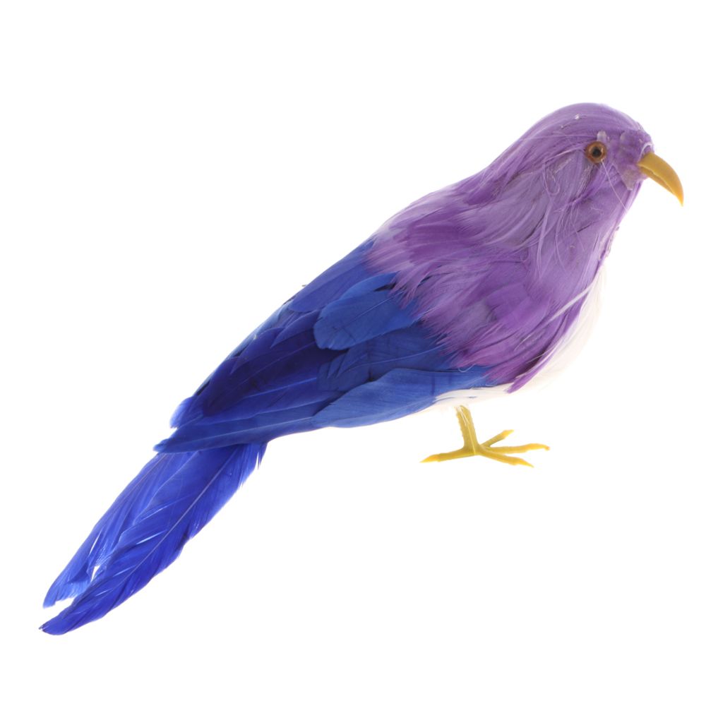 marque generique - oiseaux forestiers perchés réalistes artisanat d'oiseaux plumes artificielles coloré # 5 - Objets déco