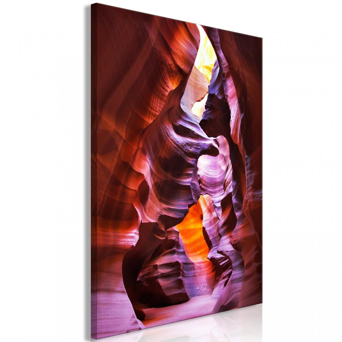 Decoshop26 - Tableau sur toile décoration murale image imprimée cadre en bois à suspendre Canyon de l'antilope (1 Partie) Vertical 60x90 cm 11_0007296 - Tableaux, peintures