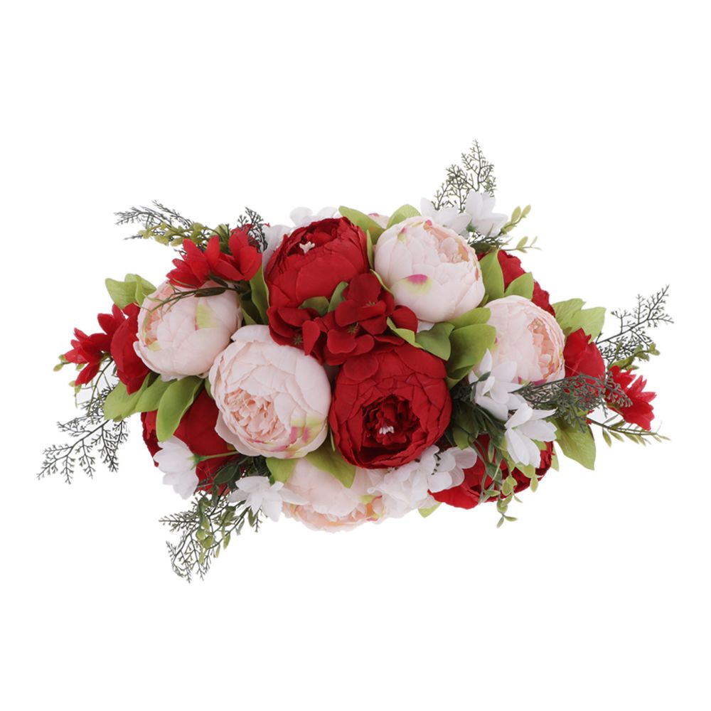 marque generique - Fausses fleurs arrangement de mariage bouquets maison centres de table rouge - Objets déco