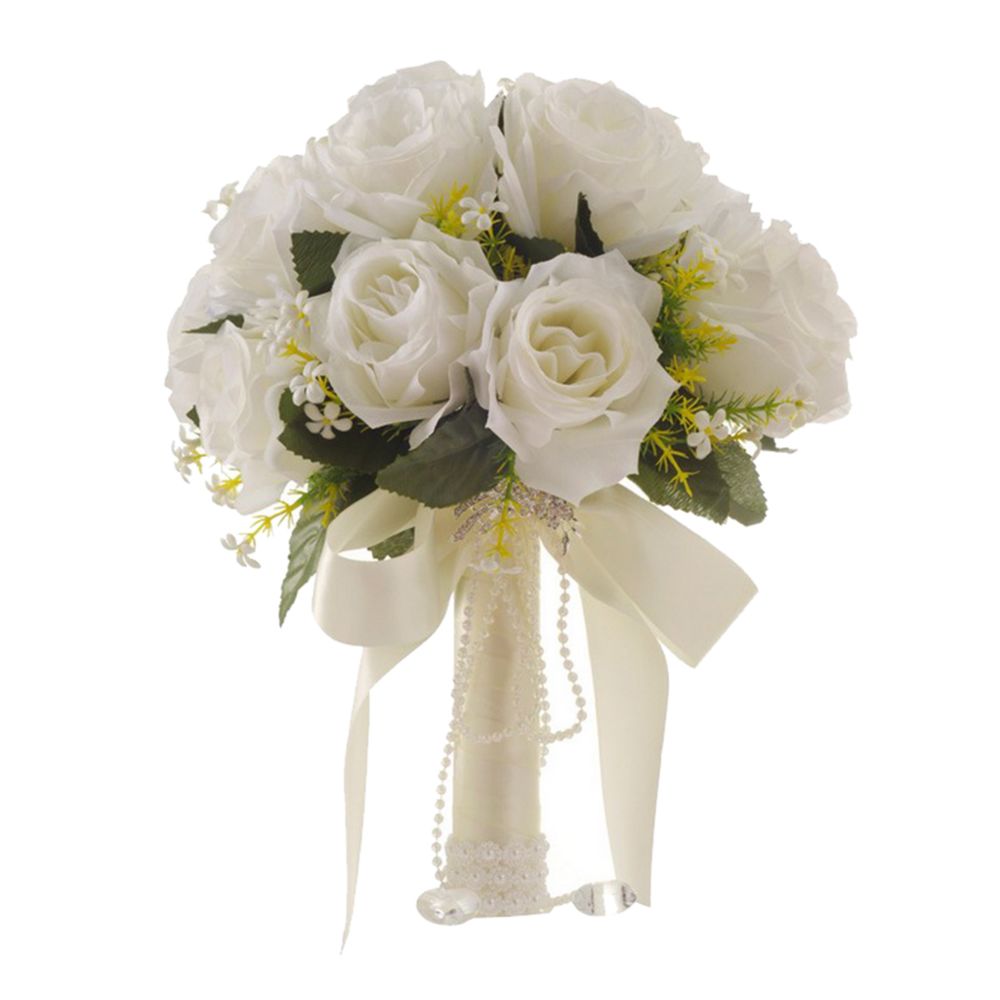 marque generique - Bouquet Mariage Mariée fleur artificielle rose - Plantes et fleurs artificielles