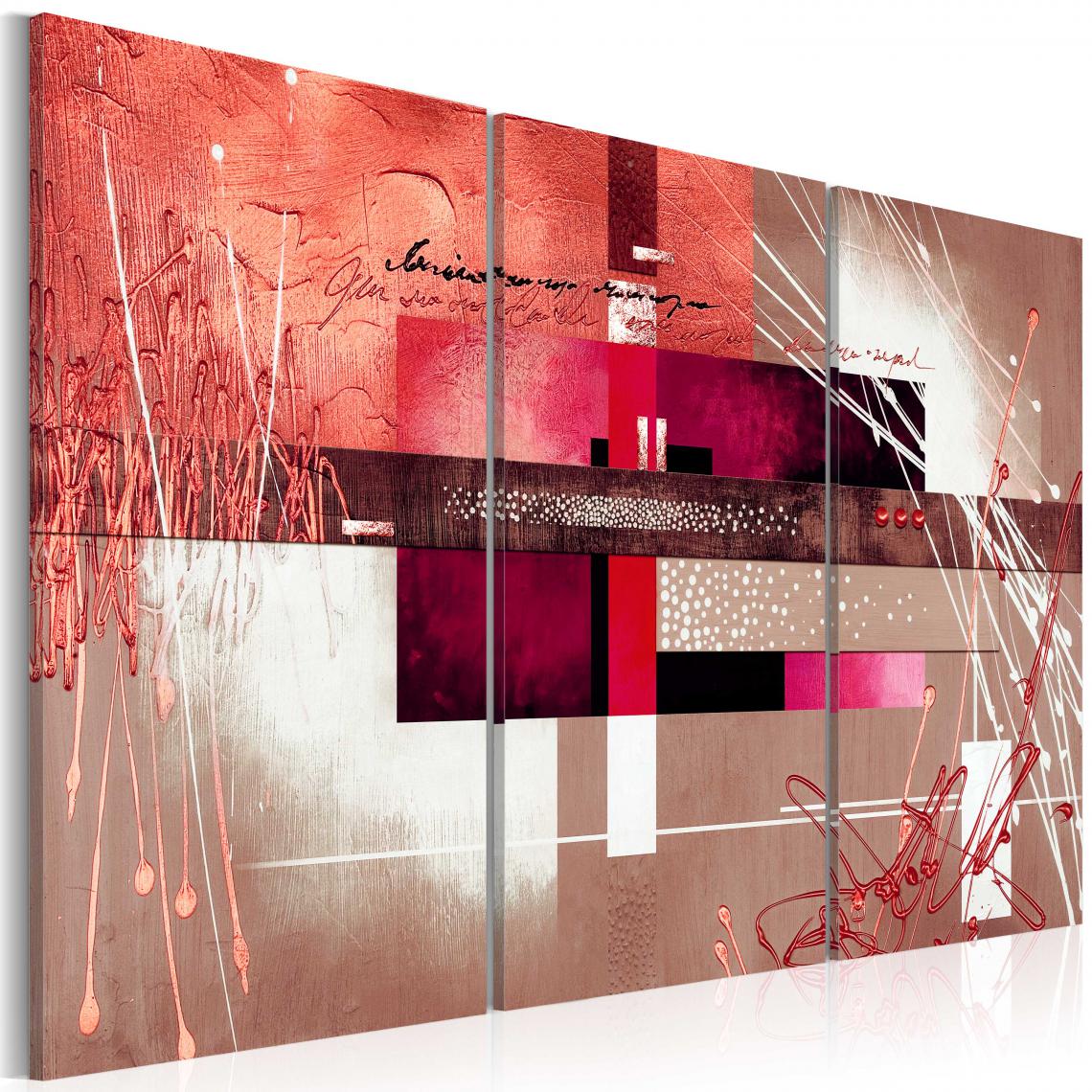 Decoshop26 - Tableau sur toile en 3 panneaux décoration murale image imprimée cadre en bois à suspendre Engouement d'automne 120x80 cm 11_0009815 - Tableaux, peintures
