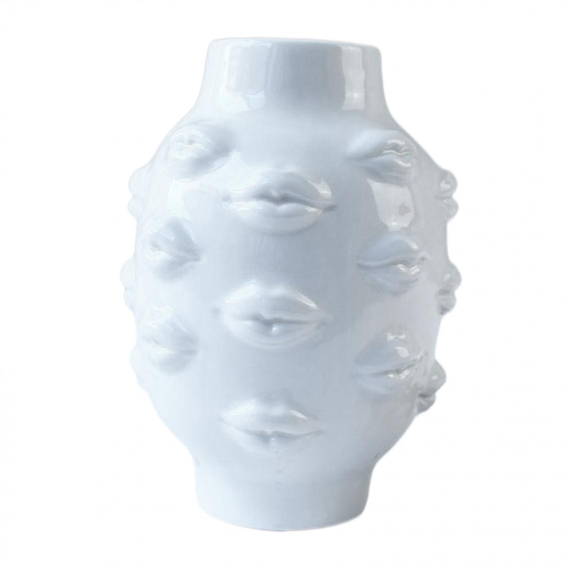 marque generique - Ornement Vase Abstrait Bureau À Domicile Ornement Sculpture Hôtel Décor Orange - Vases