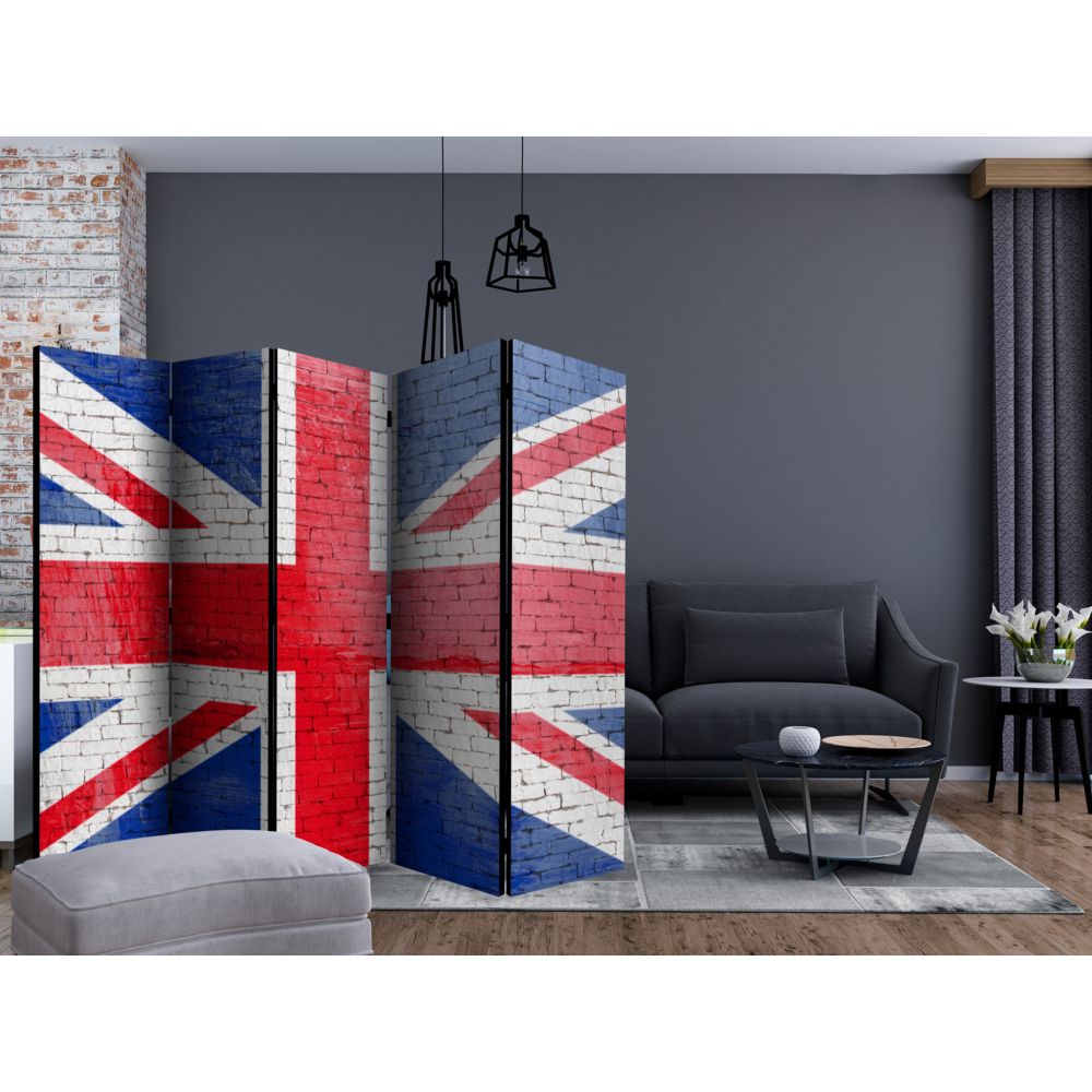 marque generique - 225x172 Paravent 5 volets Paravents 5 volets Joli British flag II [Room Dividers] - Paravents