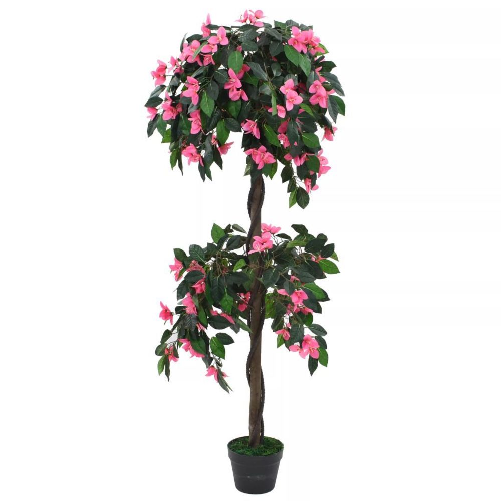 marque generique - Admirable Décorations edition Praia Plante artificielle de Rhododendron avec pot 155cm Vert et rose - Plantes et fleurs artificielles