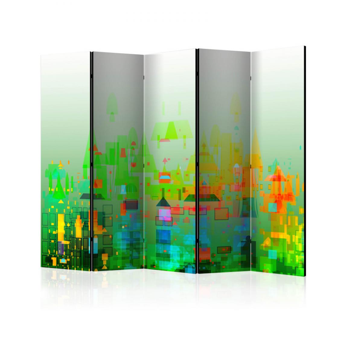 Artgeist - Paravent 5 volets - Abstract City II [Room Dividers] 225x172 - Paravents