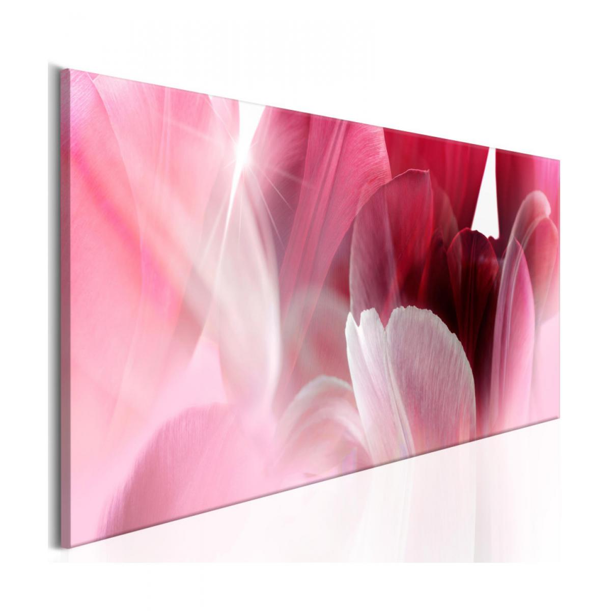 Artgeist - Tableau - Flowers: Pink Tulips 120x40 - Tableaux, peintures