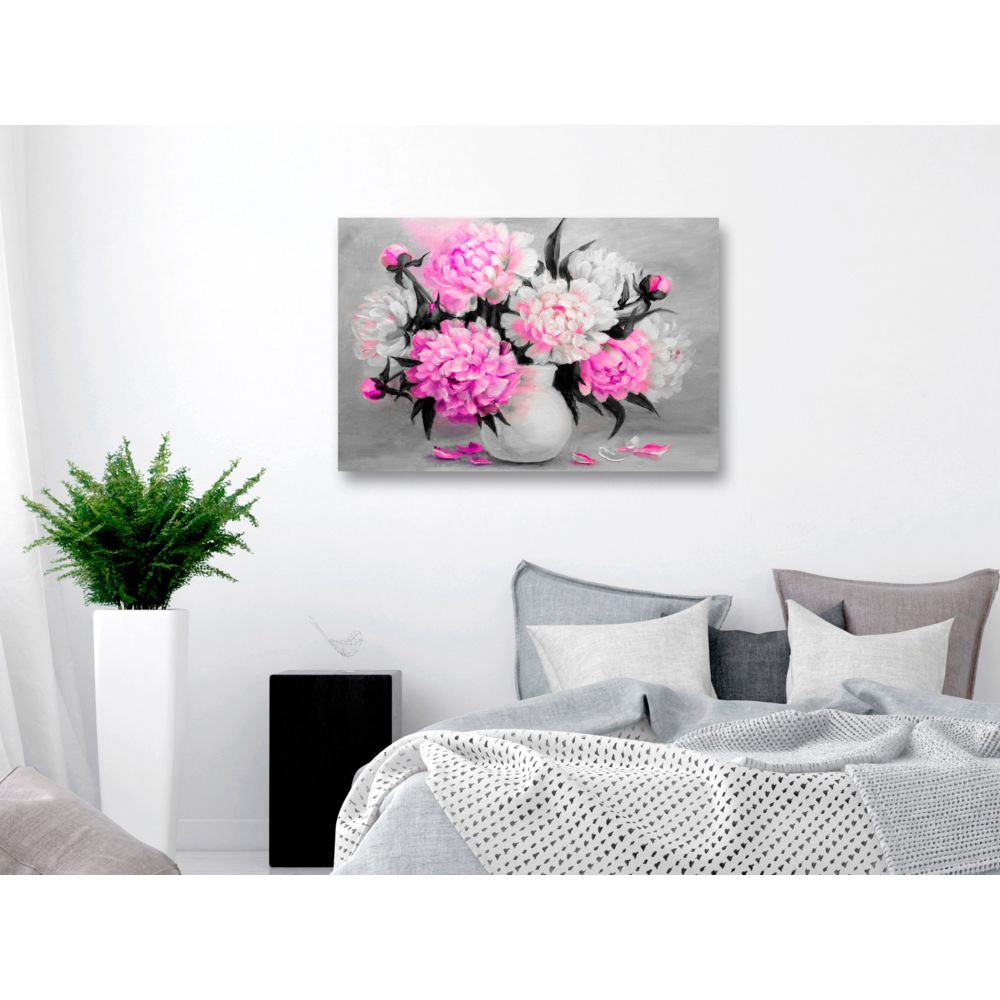marque generique - 90x60 Tableau Bouquets de fleurs Fleurs Chic Fragrant Colours (1 Part) Wide Pink - Tableaux, peintures