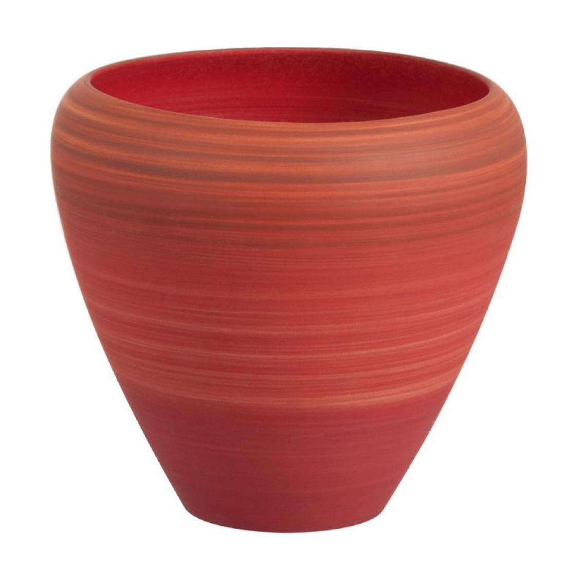 Paris Prix - Cache-Pot en Céramique Dégradé 17cm Rouge - Pots, cache-pots