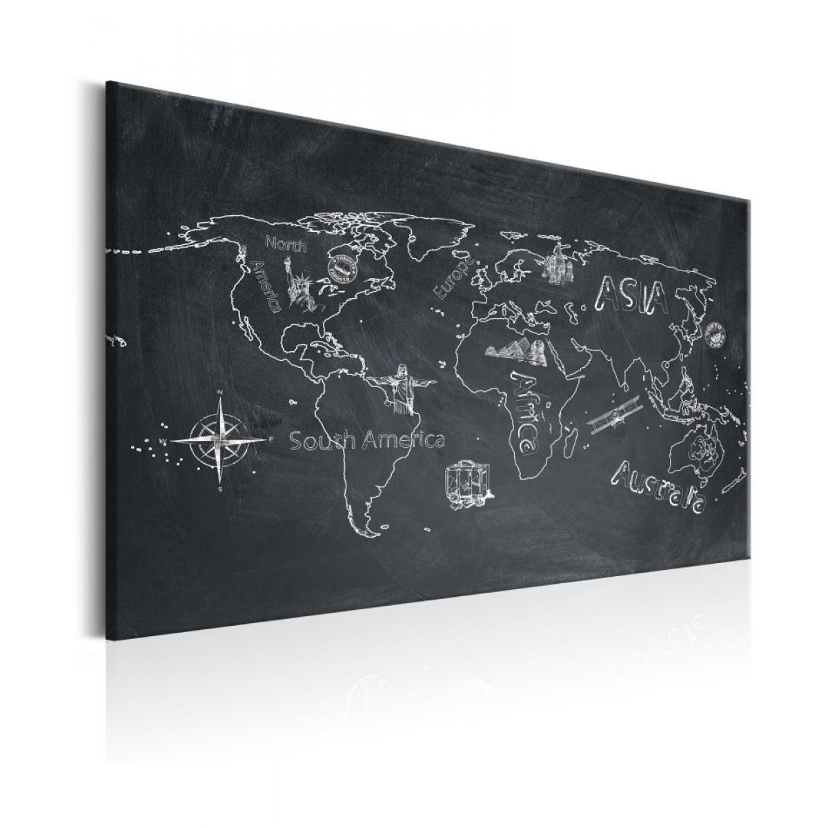 Artgeist - Tableau - World Map: Travel broadens the Mind 90x60 - Tableaux, peintures