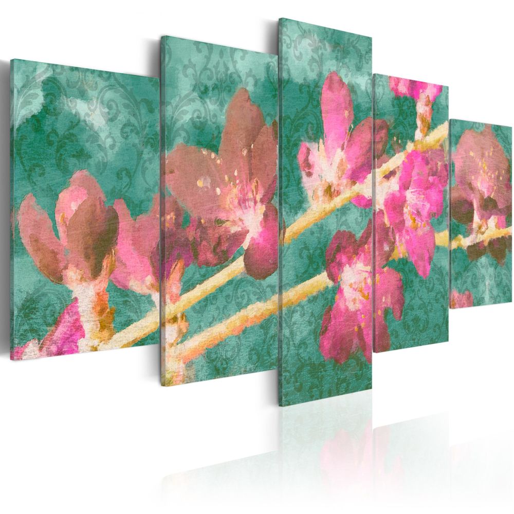 Bimago - Tableau | Japan flower | 100x50 | | - Tableaux, peintures