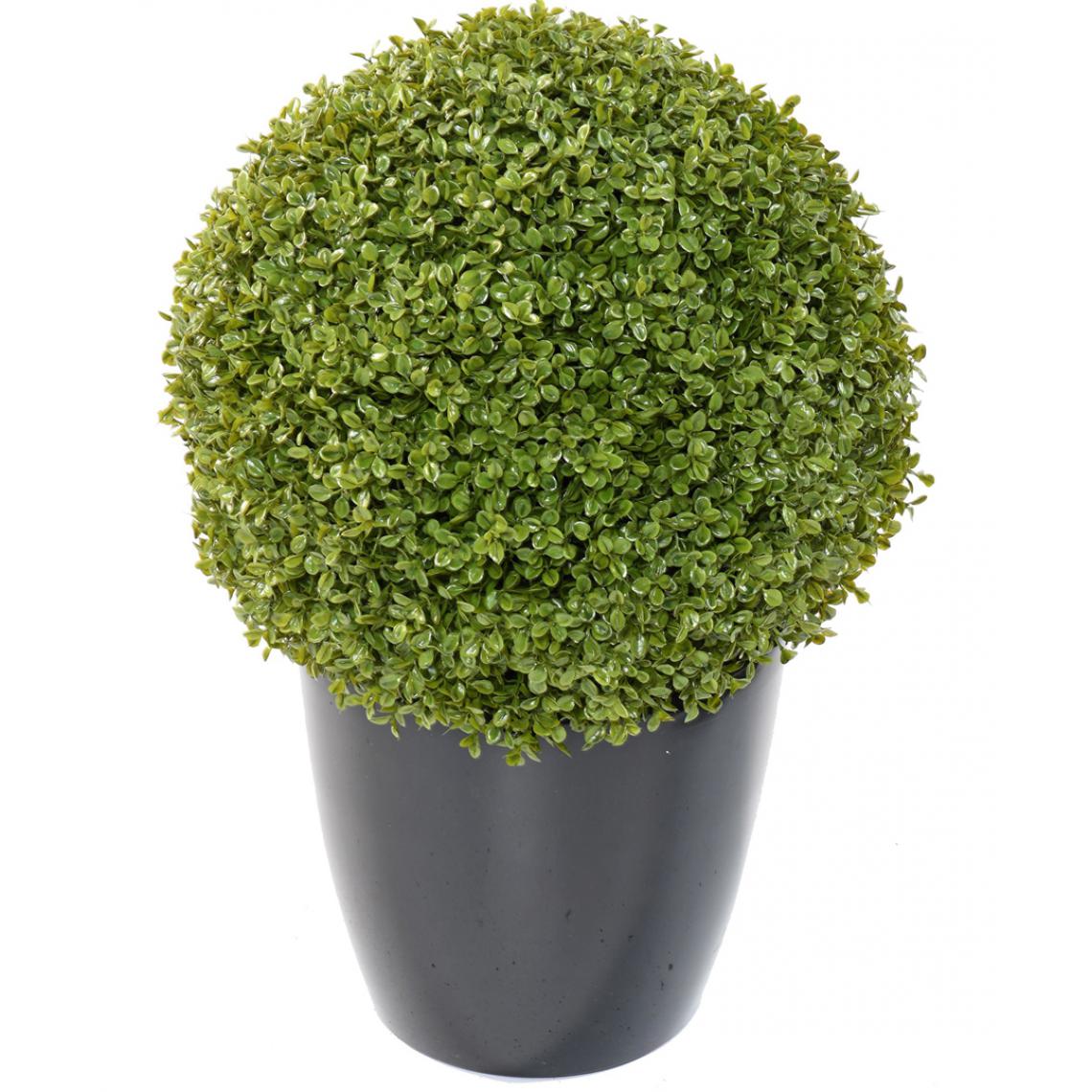 Pegane - Plante artificielle haute gamme Spécial extérieur / Buis boule artificiel - Dim : H.44 x D.44 cm - Plantes et fleurs artificielles