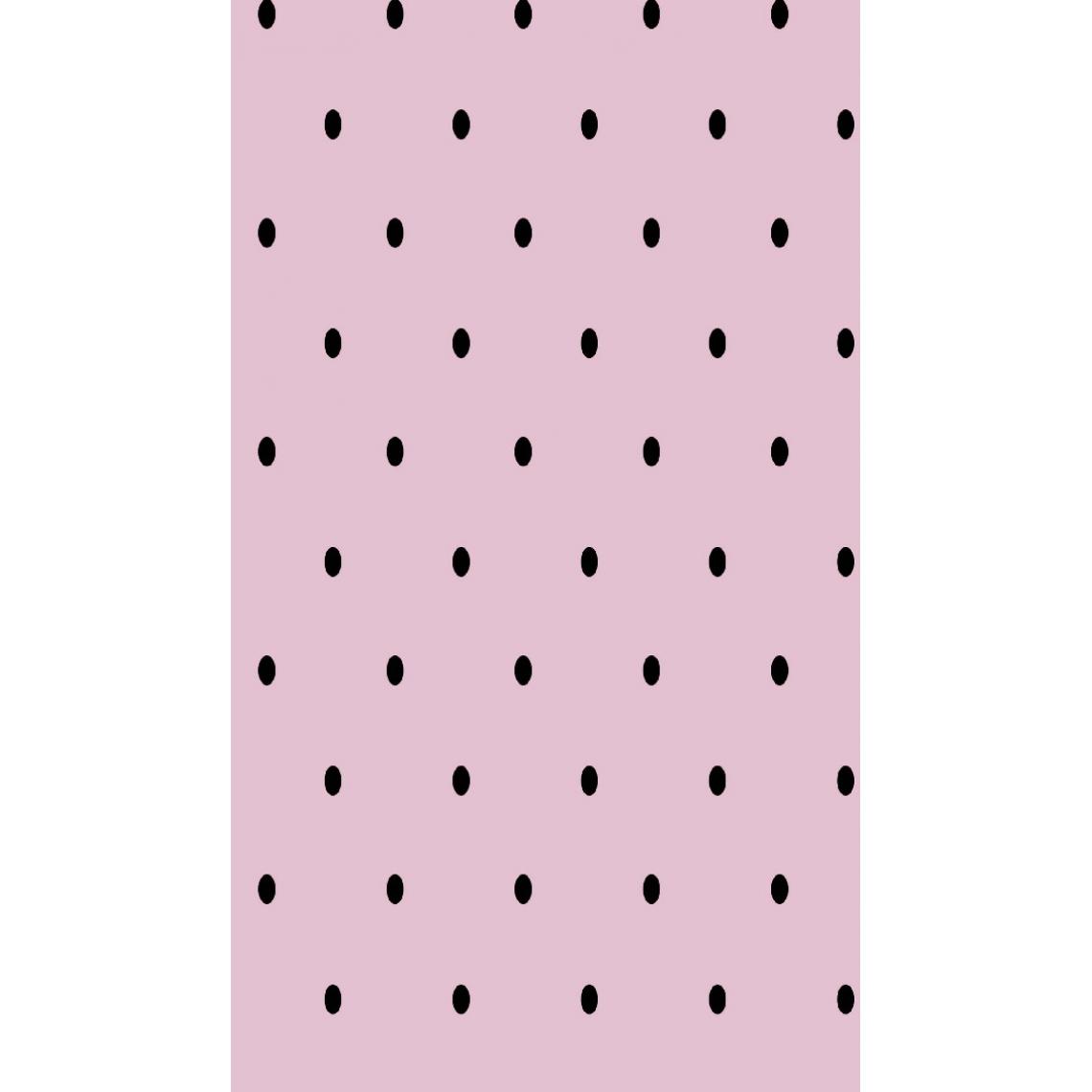Homemania - HOMEMANIA Tapis Imprimé Dot 1 - pour les enfants - Décoration de Maison - antidérapants - Pour Salon, séjour, chambre à coucher - Rose, noir en Polyester, Coton, 80 x 300 cm - Tapis