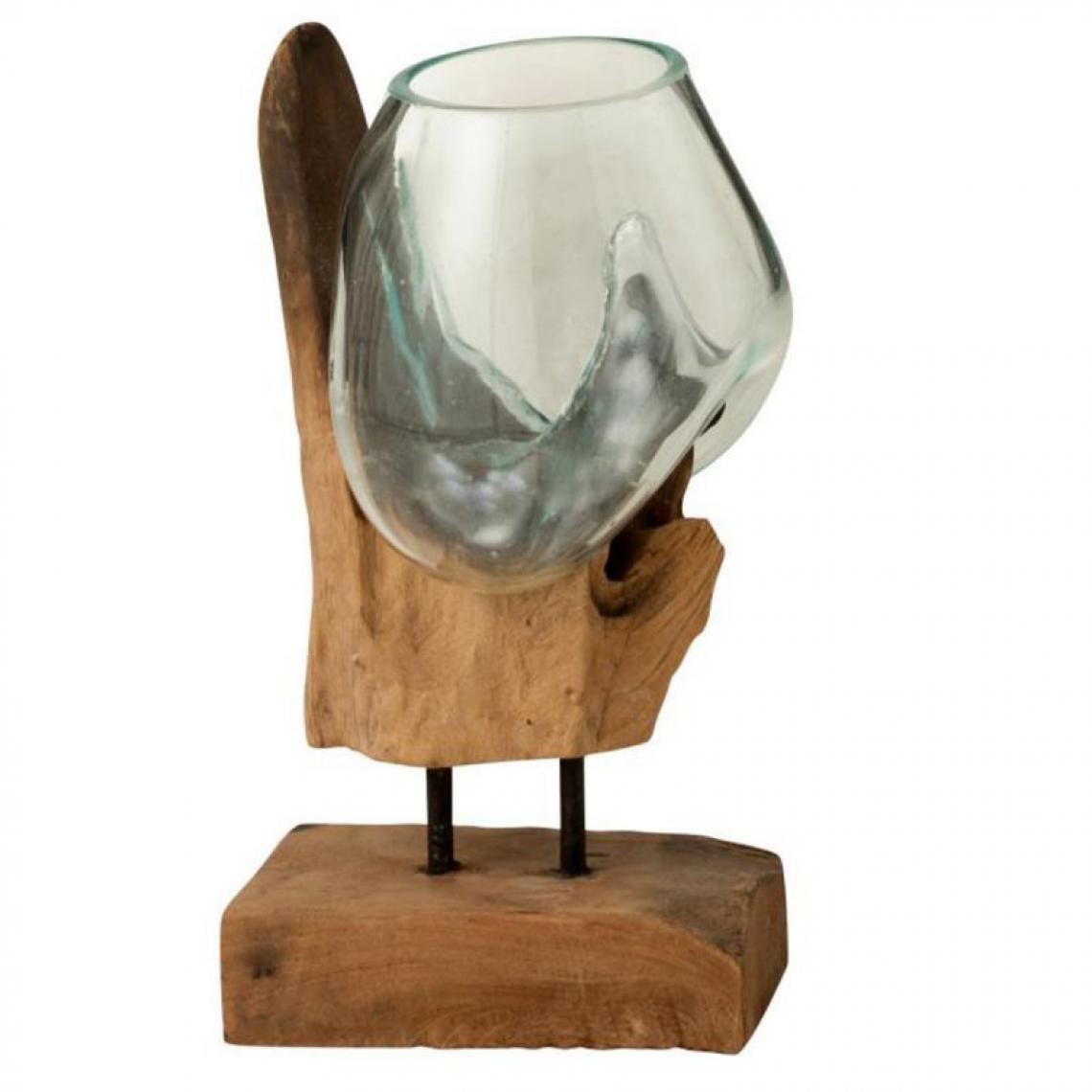 Paris Prix - Vase sur Pied en Bois Gamal 40cm Naturel - Vases