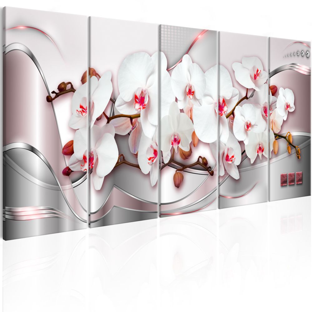 Bimago - Tableau | Wonderful Orchids | 225x90 | XXL | Abstraction | Fleurs et plantes | | - Tableaux, peintures