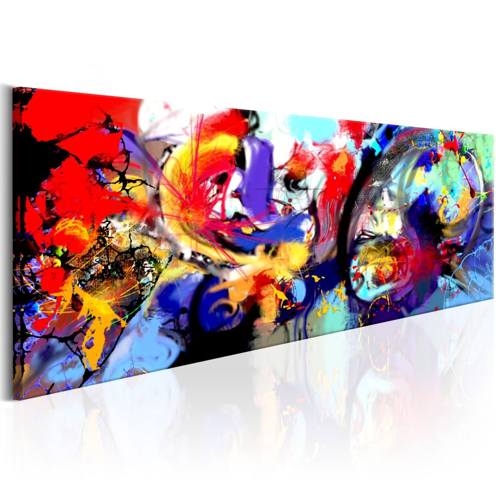 marque generique - 135x45 Tableau Multicolores Abstraction Chic Colourful Immersion - Tableaux, peintures