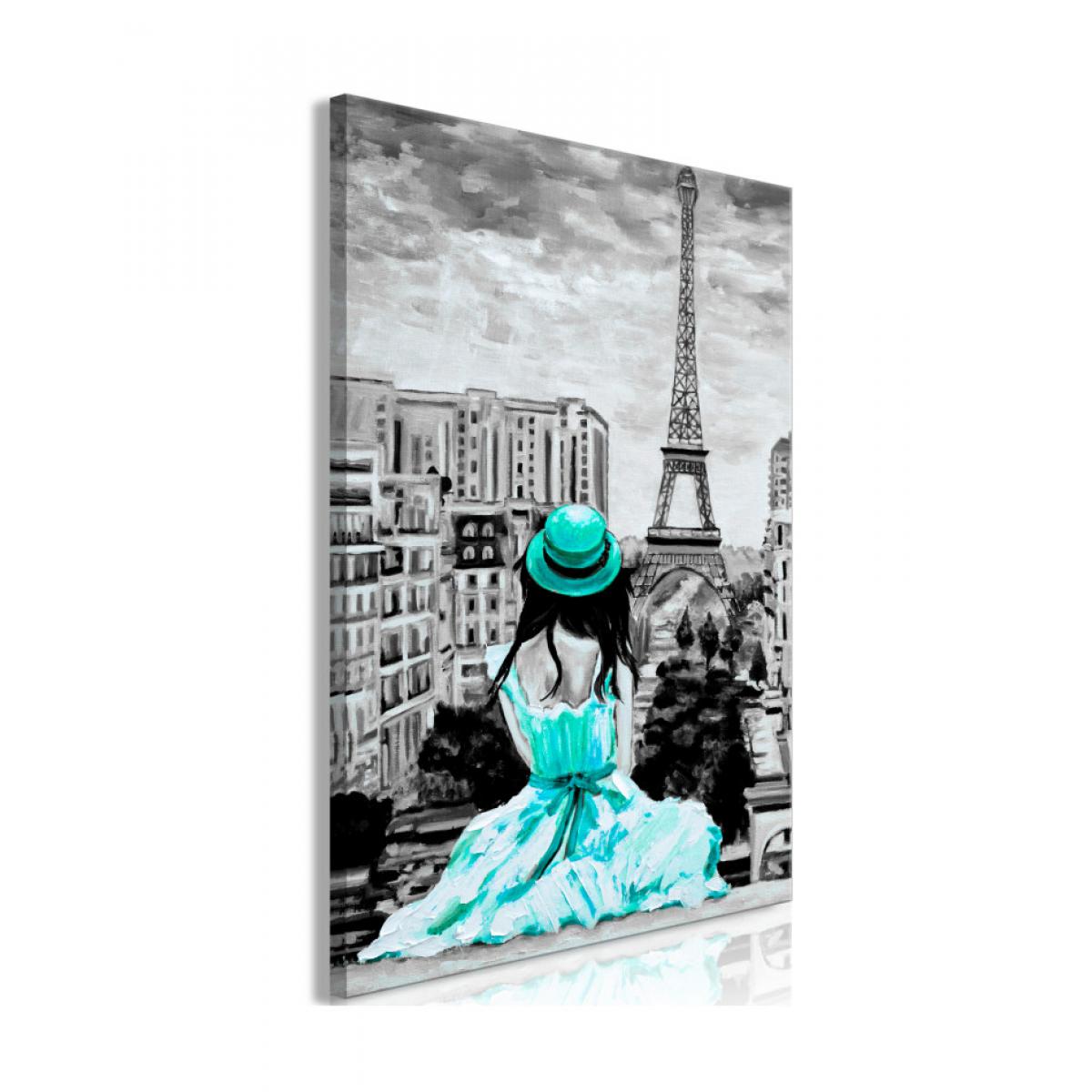 Artgeist - Tableau - Paris Colour (1 Part) Vertical Green 40x60 - Tableaux, peintures