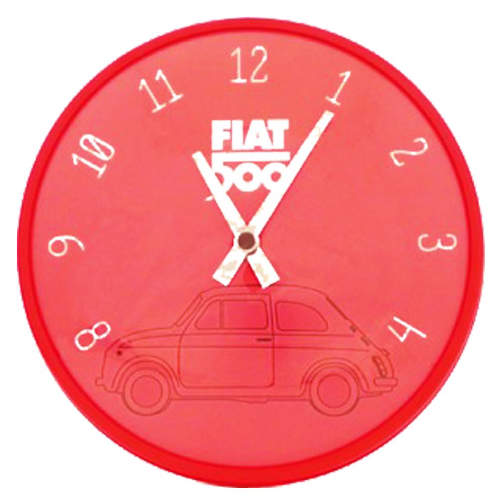 Fiat - Pendule ronde Fiat Rouge - Horloges, pendules