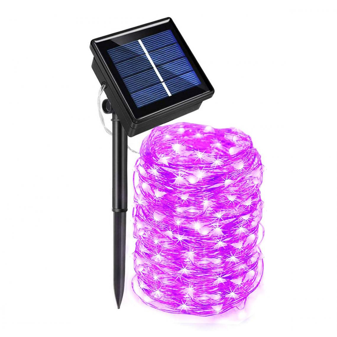 Generic - 1 Set LED Guirlande Lumineuse Électrosolaire et Étanche avec 330  Lampes  pour l’Espace Extérieur  20 m - Rose  - Décorations de Noël