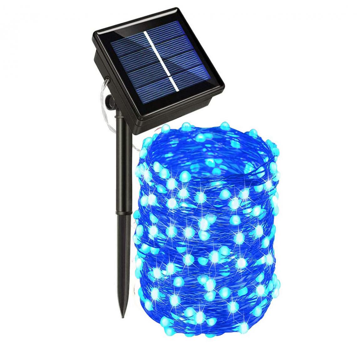 Generic - 1 Set LED Guirlande Lumineuse Électrosolaire et Étanche avec 330  Lampes  pour l’Espace Extérieur  20 m - Bleu  - Décorations de Noël