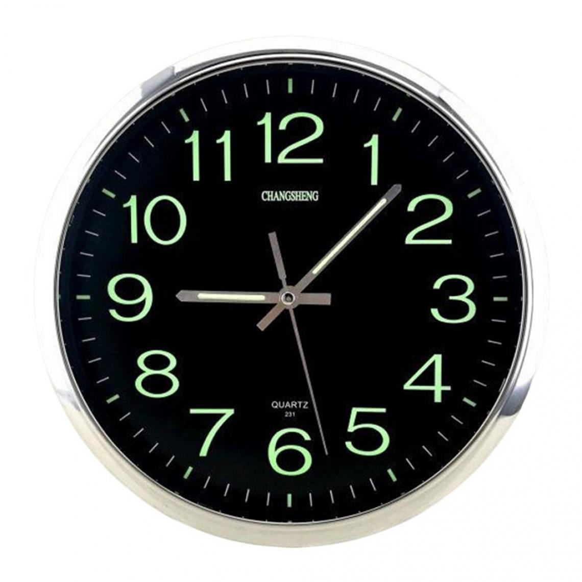 marque generique - veilleuse horloge murale silencieuse à piles - Horloges, pendules
