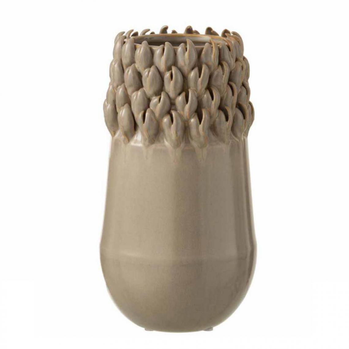 Paris Prix - Vase Déco en Céramique Ibiza 27cm Gris - Vases