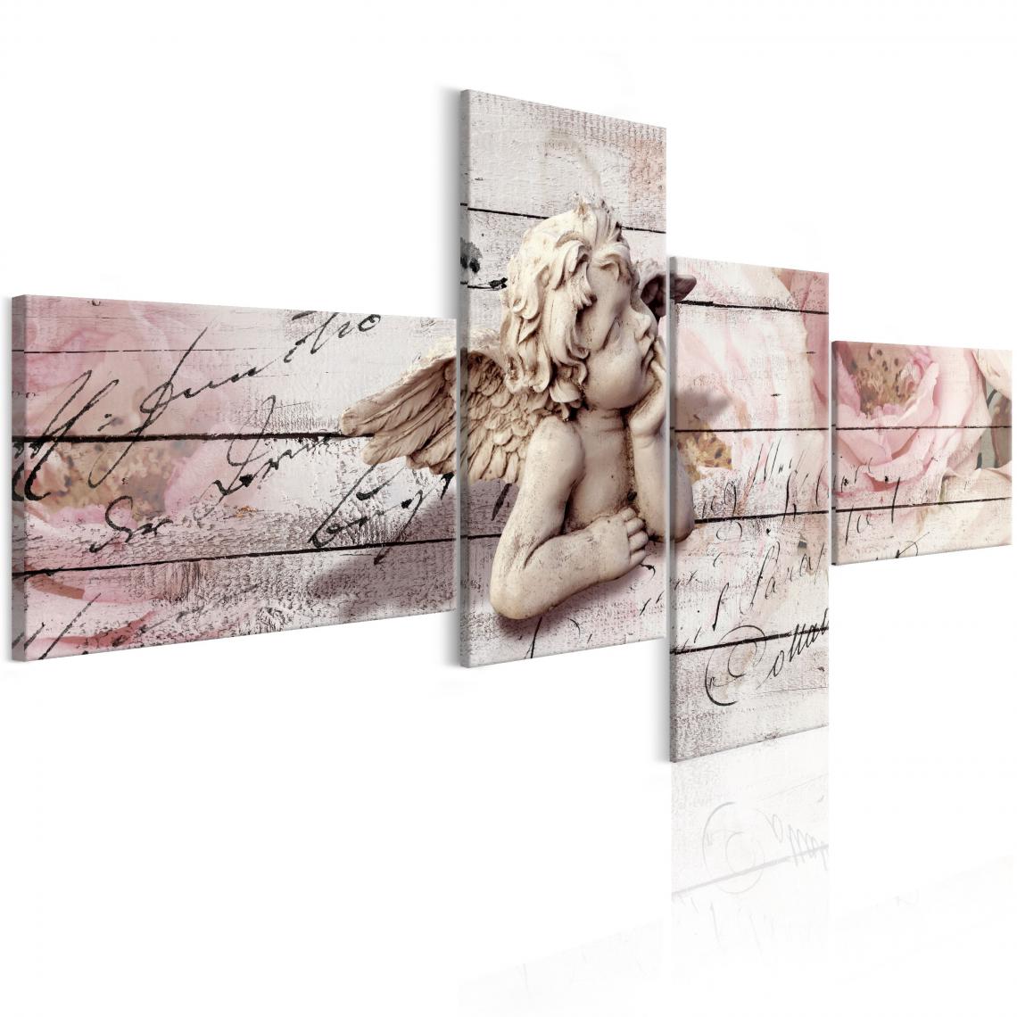 Decoshop26 - Tableau sur toile en 4 panneaux décoration murale image imprimée cadre en bois à suspendre Contemplation (4 parties) 200x100 cm 11_0007642 - Tableaux, peintures