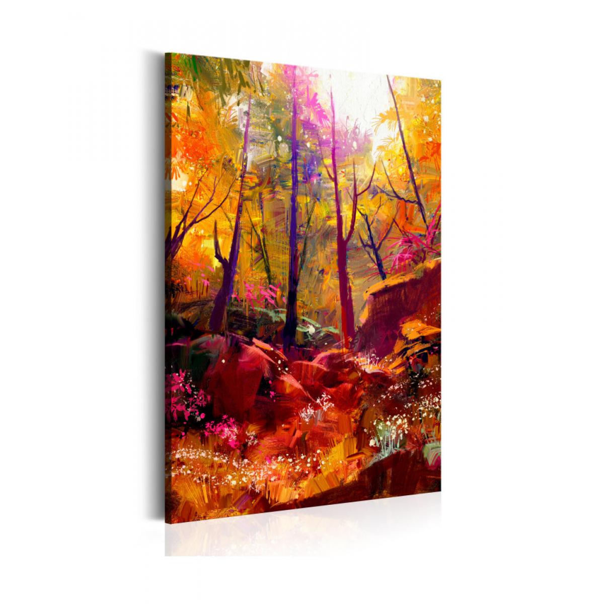 Artgeist - Tableau - Forêt peinte 60x90 - Tableaux, peintures
