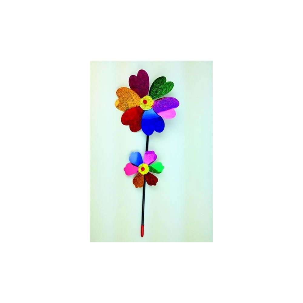 Coolminiprix - Moulin à vent double fleur Ø 20cm multicolore - Qualité COOLMINIPRIX - Objets déco