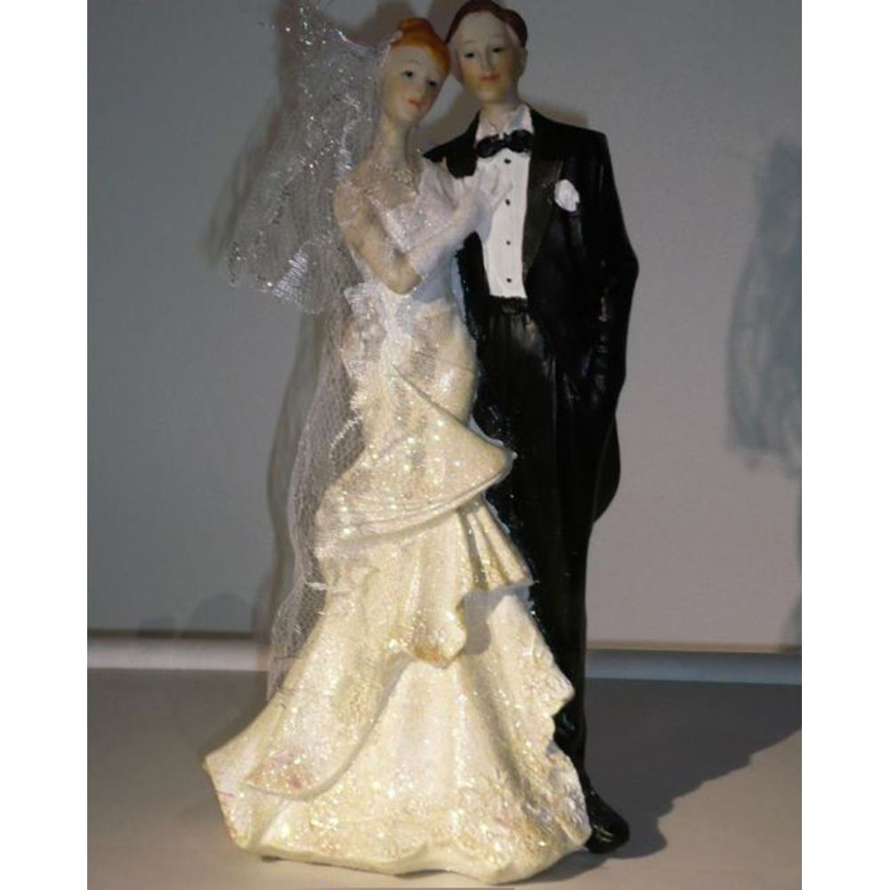 Visiodirect - Couple de mariés - H.26cm - Objets déco