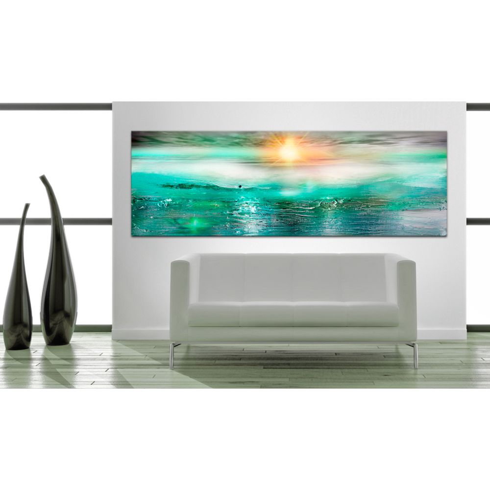 marque generique - 150x50 Tableau Paysage marin Paysages Contemporain Sapphire Sea - Tableaux, peintures