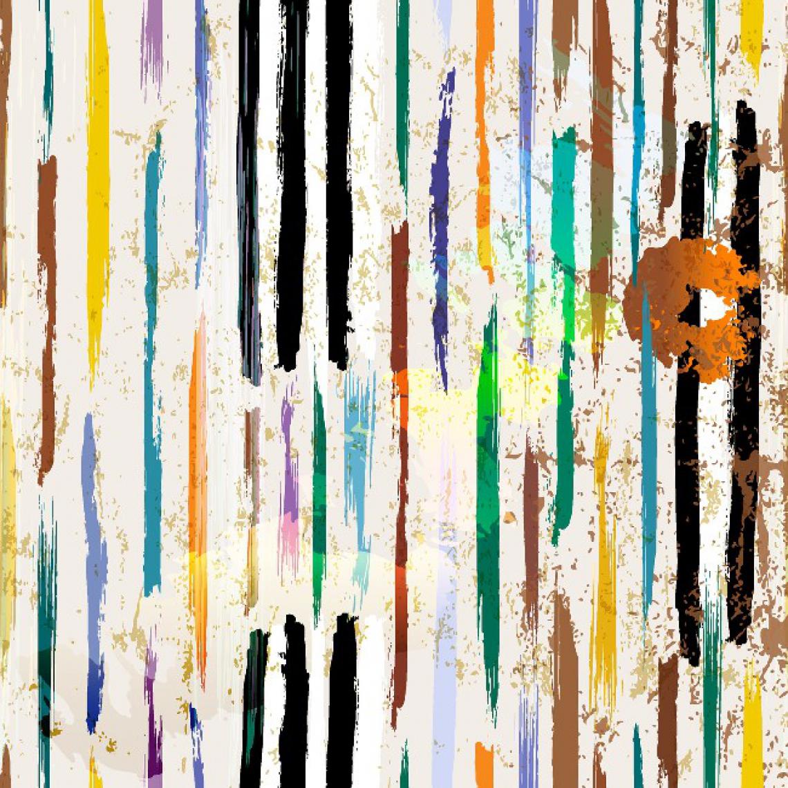Homemania - HOMEMANIA Tapis Imprimé Colorful Paints - Géométrique - Décoration de Maison - Antidérapant - Pour Salon, séjour, chambre à coucher - Multicolore en Polyester, Coton, 100 x 200 cm - Tapis