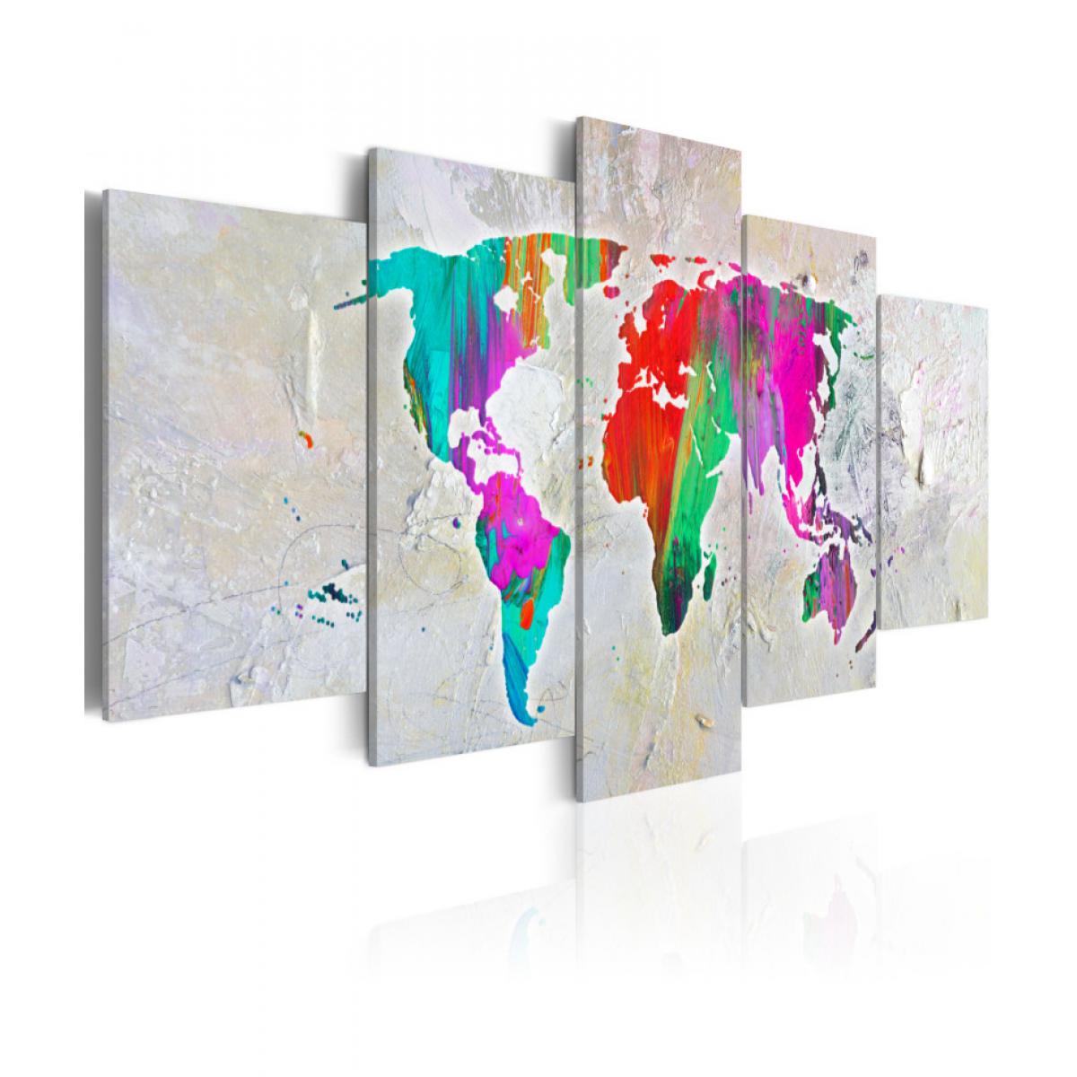 Artgeist - Tableau - Colourful Planet 100x50 - Tableaux, peintures