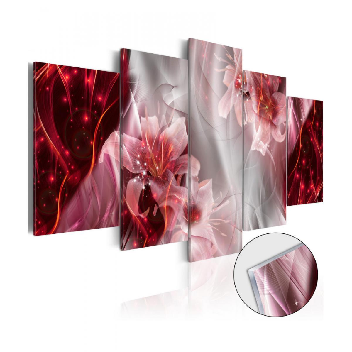 Artgeist - Tableau sur verre acrylique - Incarnadine Comet [Glass] 100x50 - Tableaux, peintures