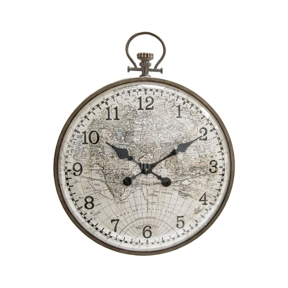 Atmosphera, Createur D'Interieur - Horloge métal Vitre bombée Diam 55 cm Atmosphera - Horloges, pendules