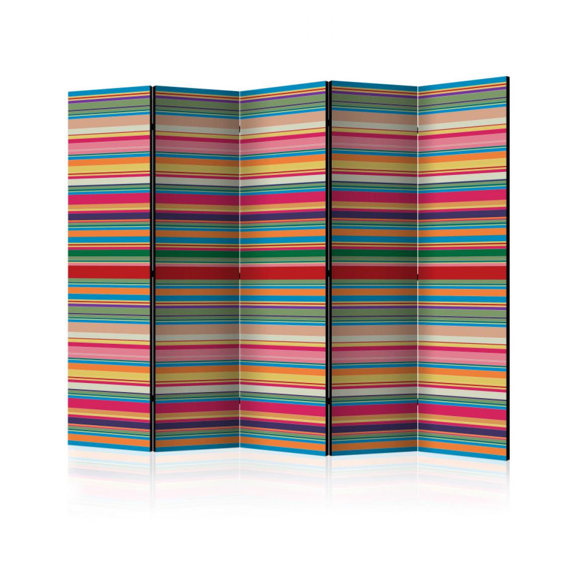 Artgeist - Paravent 5 volets - Subdued stripes II [Room Dividers] 225x172 - Paravents