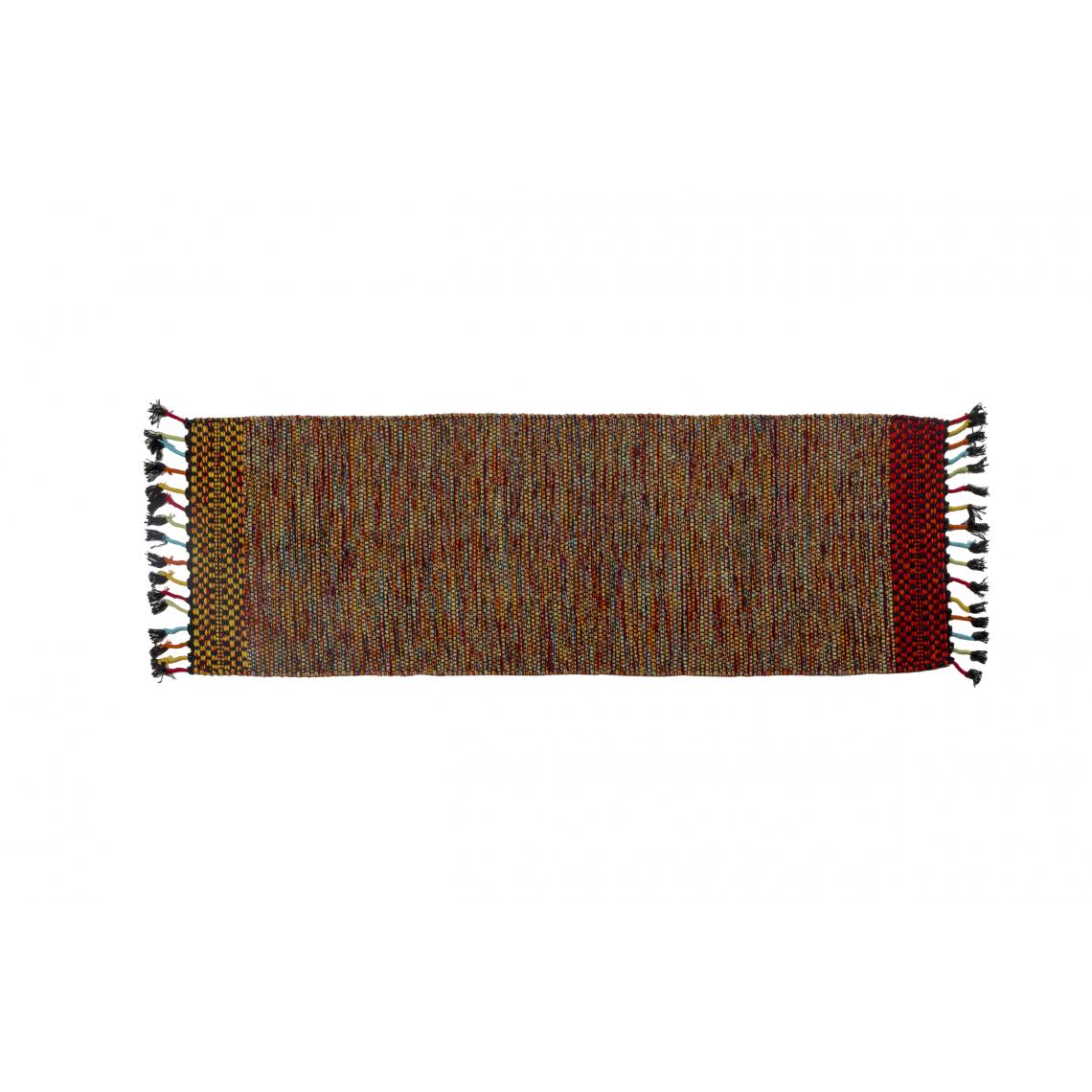 Alter - Tapis moderne Dallas, style kilim, 100% coton, multicolore, 240x60cm - Tapis