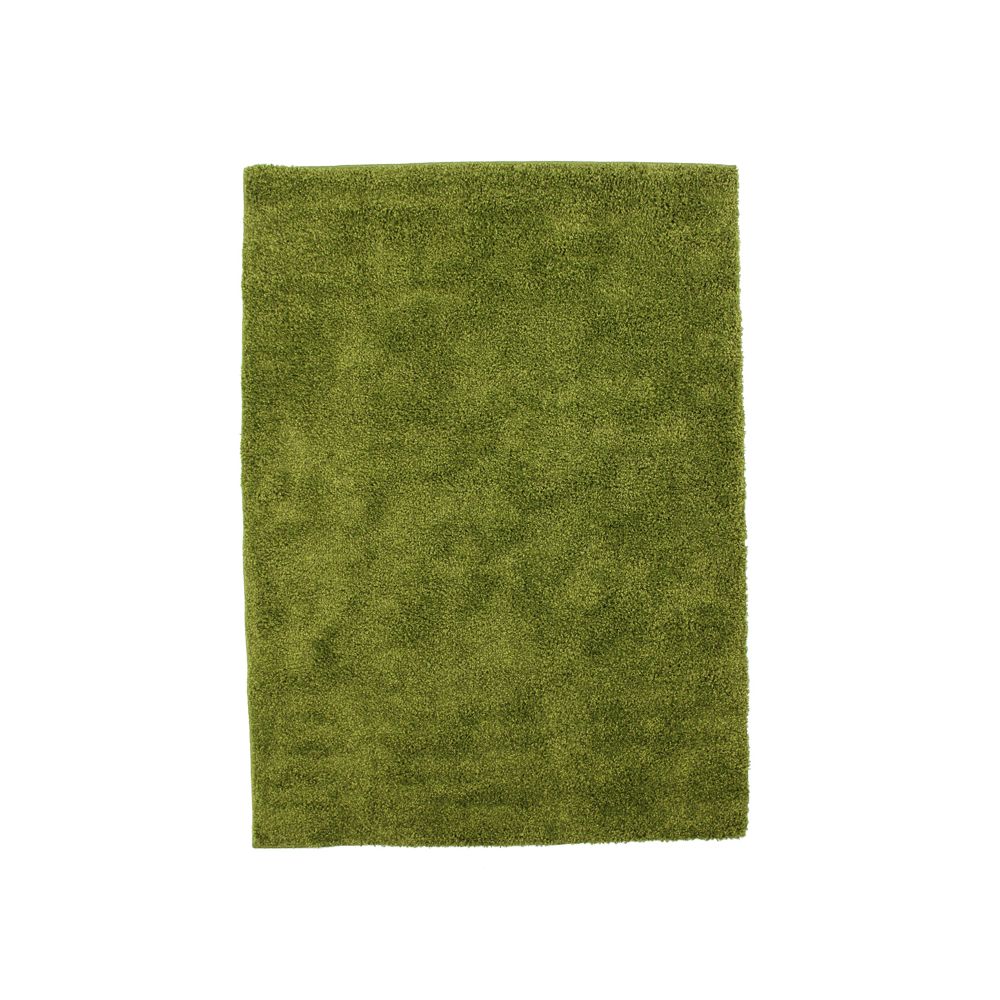 Mon Beau Tapis - ROBIN - Tapis à poils longs toucher laineux vert 133x180 - Tapis