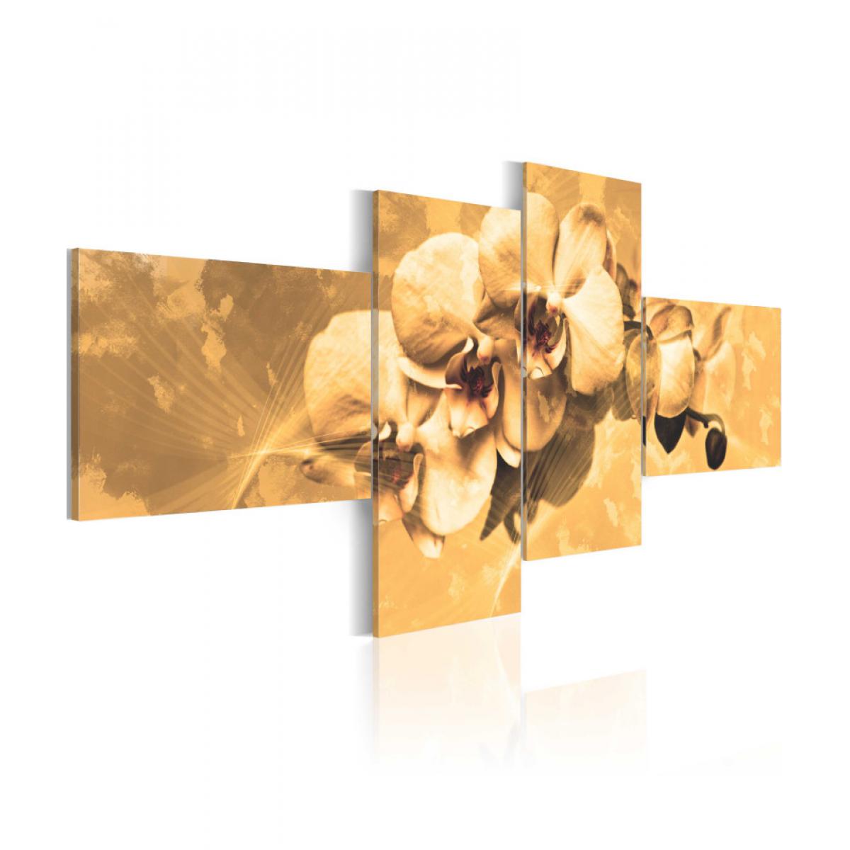 Artgeist - Tableau - Orchidées en sépia 100x45 - Tableaux, peintures