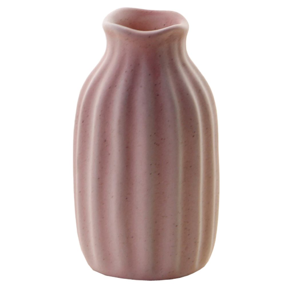 marque generique - Macaron Couleur Céramique Mat Mini Petit Vase Accueil Bijoux Ornements Rose - Vases