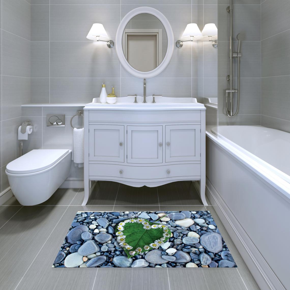 Alter - Tapis de salle de bain, 100% Made in Italy, Tapis antitache avec impression numérique, Tapis antidérapant et lavable, Modèle Alana, 120x70 cm - Tapis