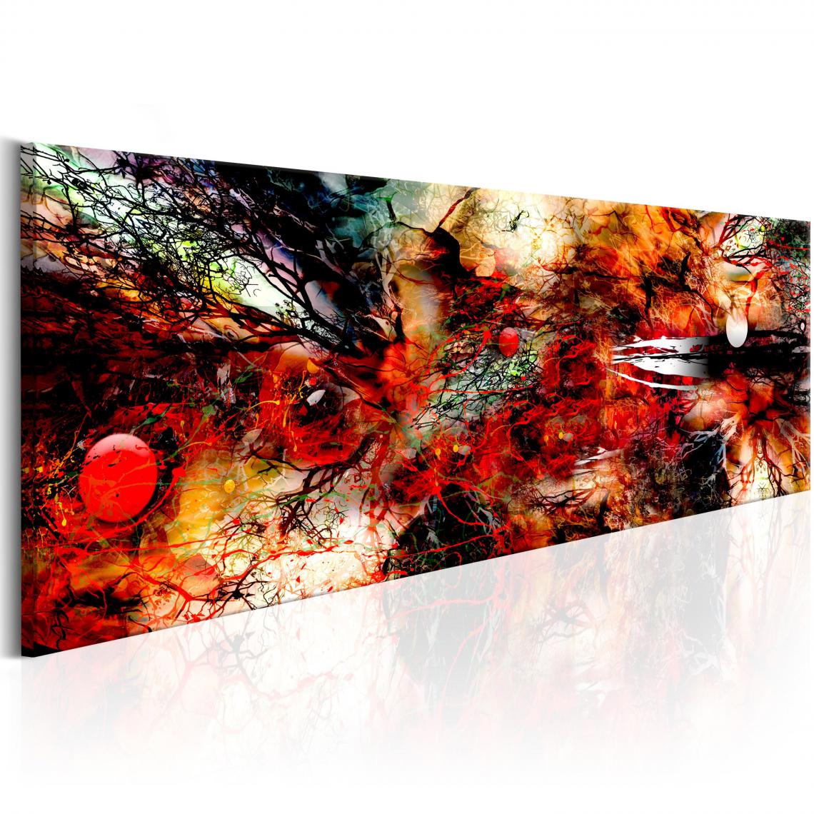 Decoshop26 - Tableau sur toile décoration murale image imprimée cadre en bois à suspendre Chaos Artistique 150x50 cm 11_0001819 - Tableaux, peintures