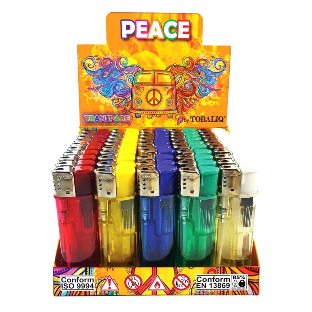 Coolminiprix - Briquet électronique rechargeable Peace coloris assortis - Qualité COOLMINIPRIX - Objets déco