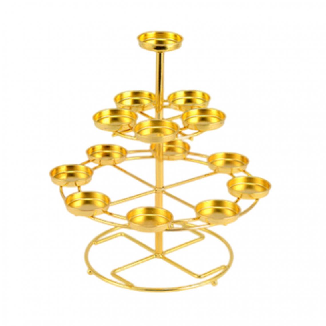 marque generique - porte-lampe ghee bougeoirs dorés - Bougeoirs, chandeliers