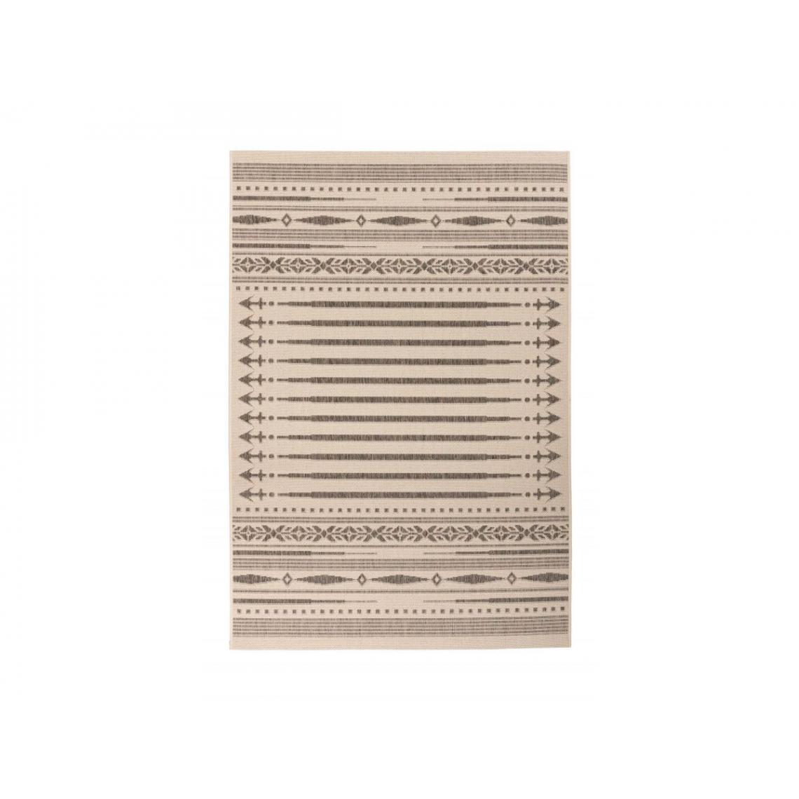 Bobochic - BOBOCHIC Tapis poil court rectangulaire FERANI motif graphique Beige 160x230 - Tapis