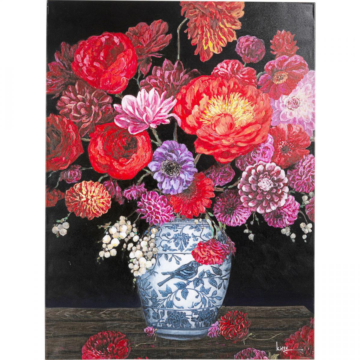 Karedesign - Tableau Touched fleurs vase 90x120cm Kare Design - Tableaux, peintures